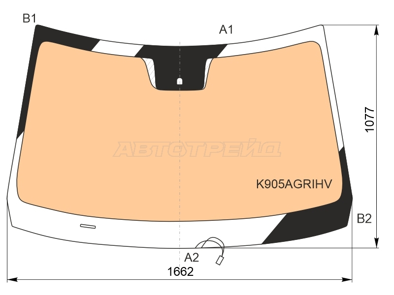 Стекло лобовое (Обогрев полный) Kia Carnival 20-