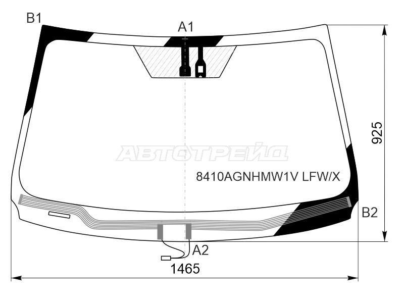 Стекло лобовое (Обогрев щеток / Датчик дождя) Toyota RAV4 (XA40) 12-19