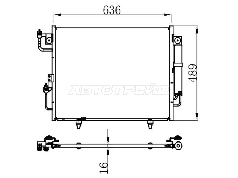 Радиатор кондиционера Mitsubishi Pajero 99-06 / Montero 00-06