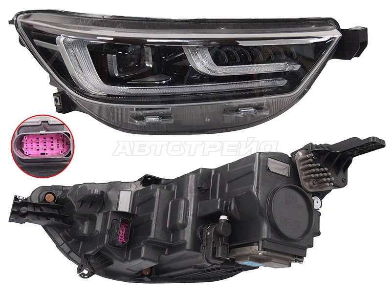 Фара Chery Tiggo 8 Pro 21- (Справа / LED / ДХО / С электрокорректором)