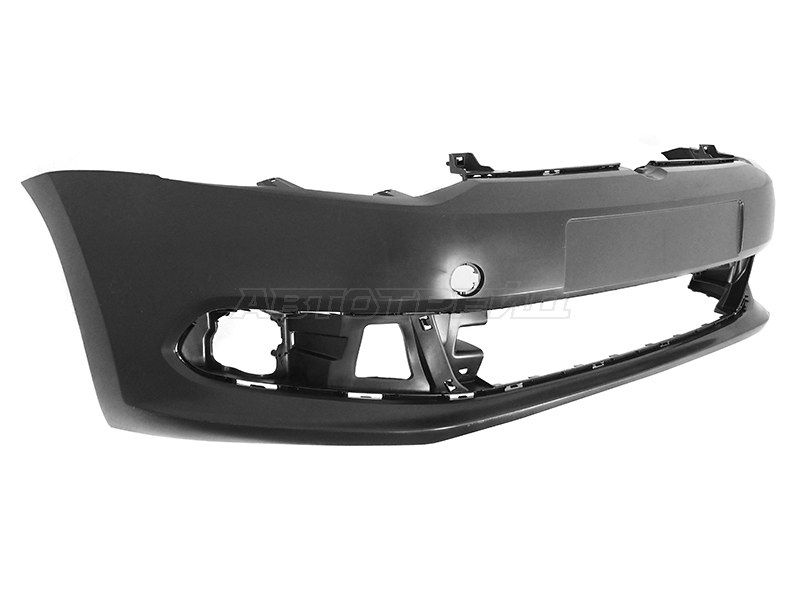 Бампер передний Volkswagen Polo 09-15 (С отверстием под крюк / 4D SED)