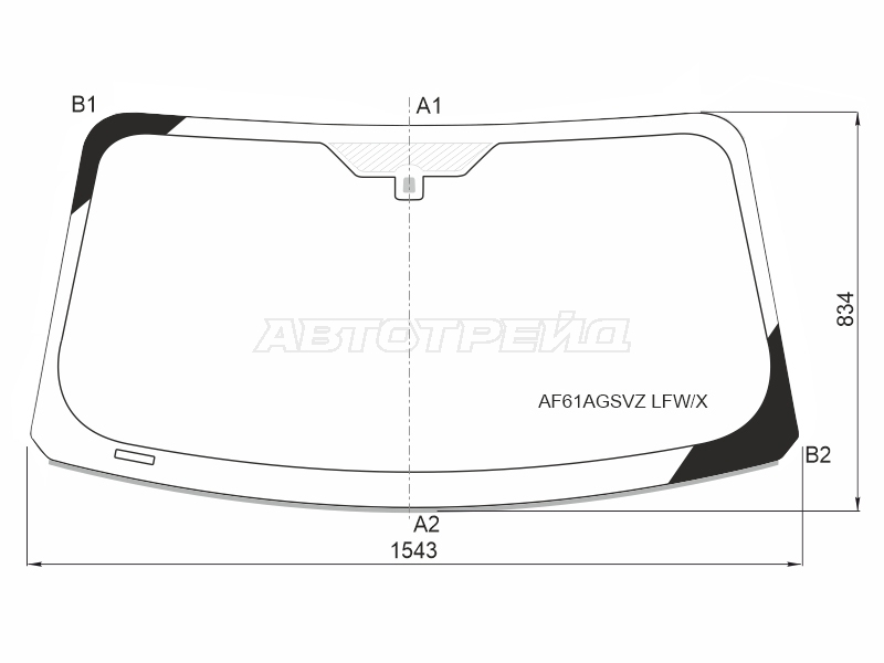 Стекло лобовое (Молдинг) Ford Mustang 14-23
