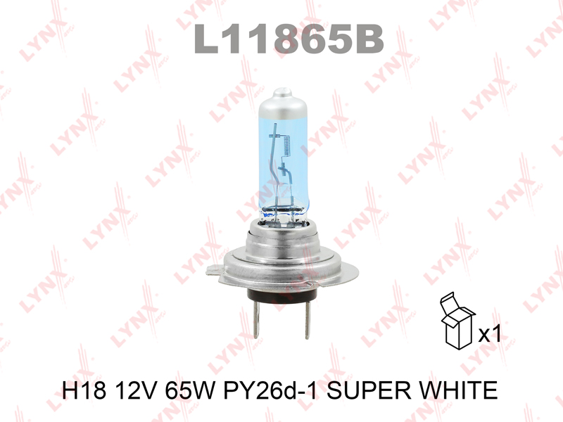 Лампа H18 12V 65W PY26d-1 SUPER WHITE