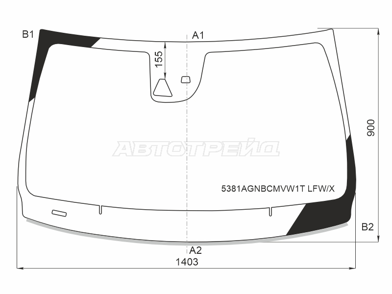 Стекло лобовое (Камера / Датчик дождя / Молдинг) Mercedes-Benz A-Class 15-18 / CLA-Class 16-19
