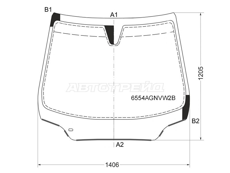 Стекло лобовое (Молдинг) Peugeot 308 07-15 / 408 12-22