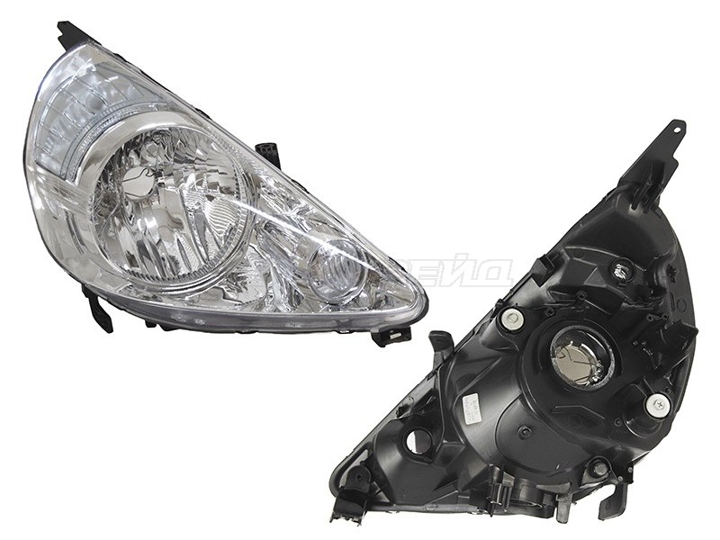 Фара Honda Fit 01-07 / Jazz 02-09 (Справа / Галоген / Ручная регулировка)