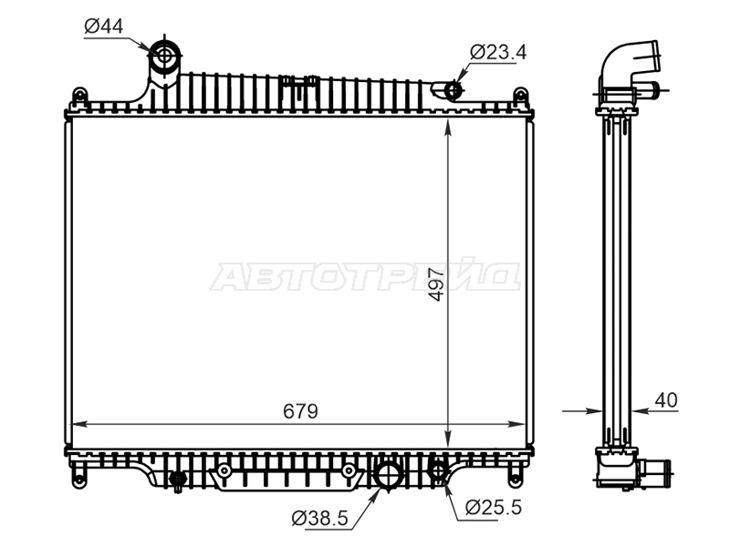 Радиатор Land Rover Range Rover 05-12 / Range Rover Sport 05-13