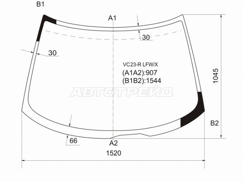 Стекло лобовое Nissan Serena 91-01