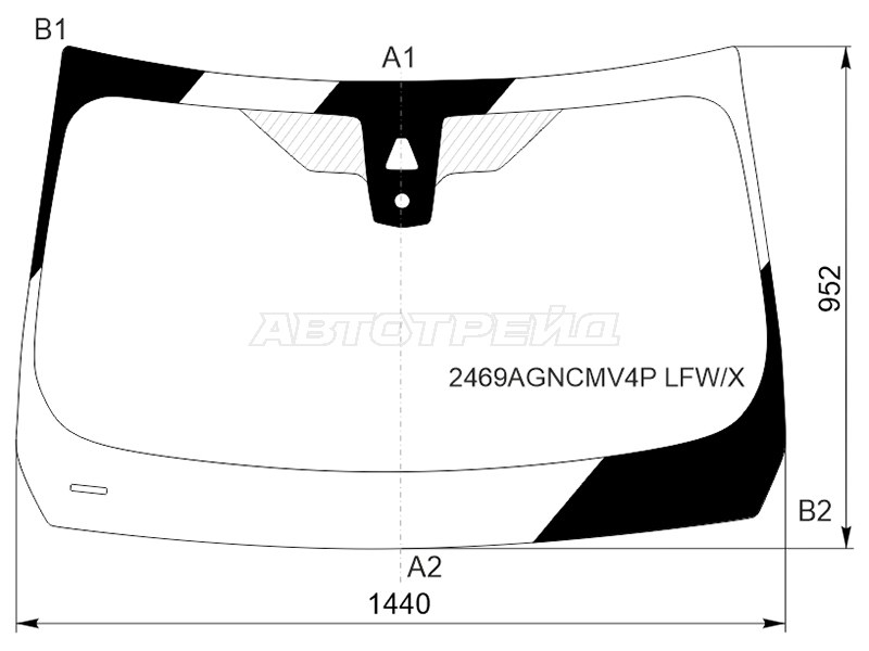 Стекло лобовое (Камера / Датчик дождя) BMW 3-Series Gran Turismo 13-20