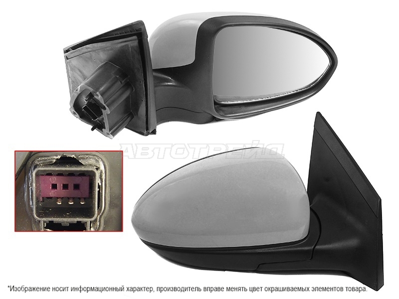 Зеркало Chevrolet Cruze 09-15 (Справа / Регулировка / 3 контакта)