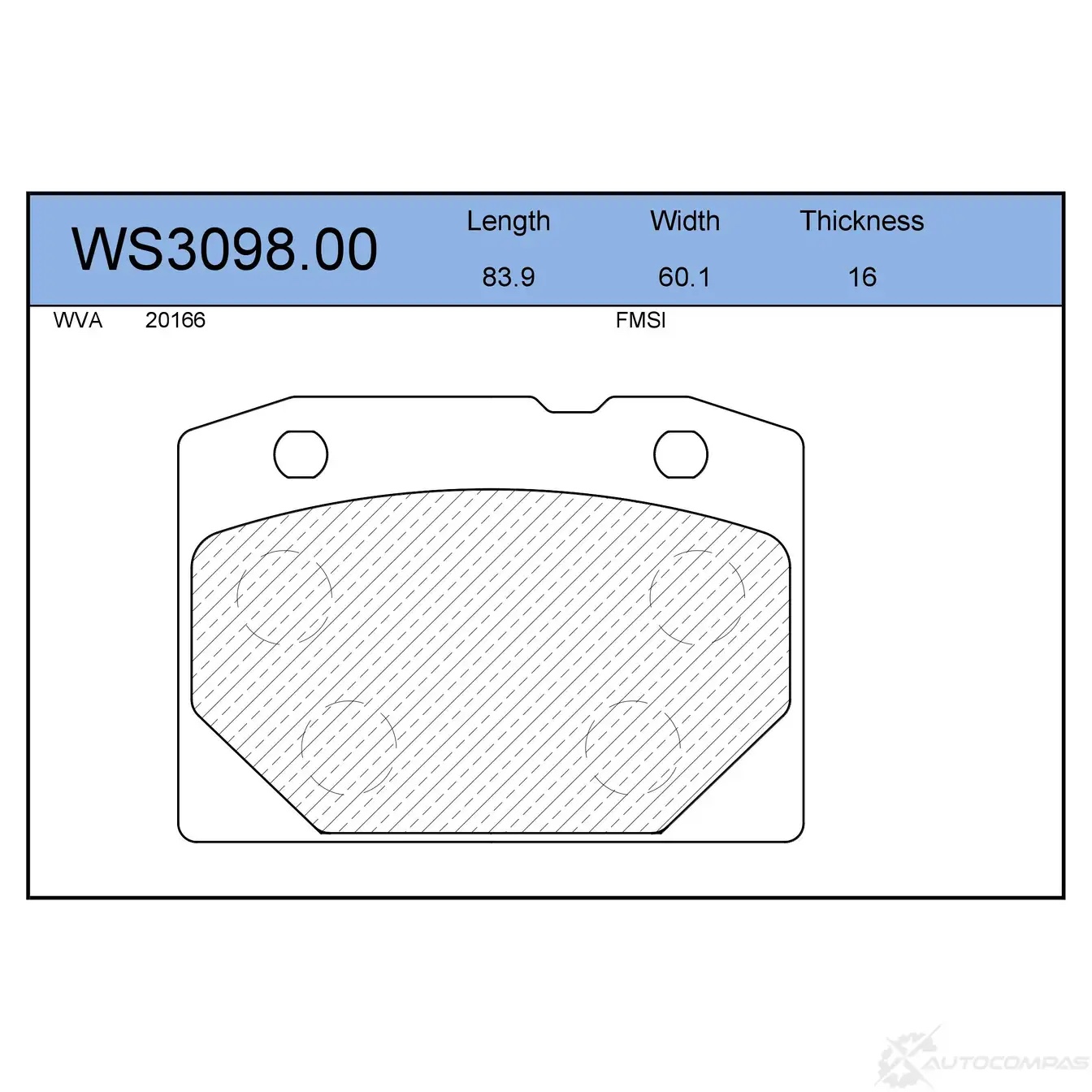 JEENICE WS309800 — Колодки тормозные дисковые · перед