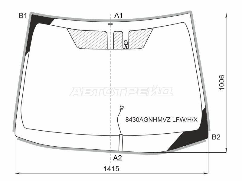 Стекло лобовое (Обогрев щеток / Датчик дождя / Молдинг) Toyota Corolla (E210) 18- / Corolla USA 18-