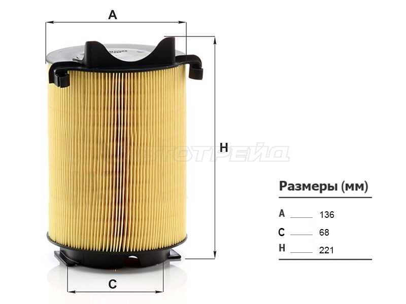 Фильтр воздушный Audi A3 03-13 / Skoda Octavia 04-13