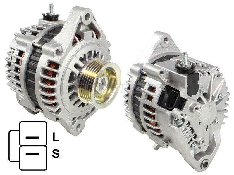Генератор Nissan AD 99-08 / Primera 01-08 (QG15DE / QG16DE / QG18DE 12V 80A)