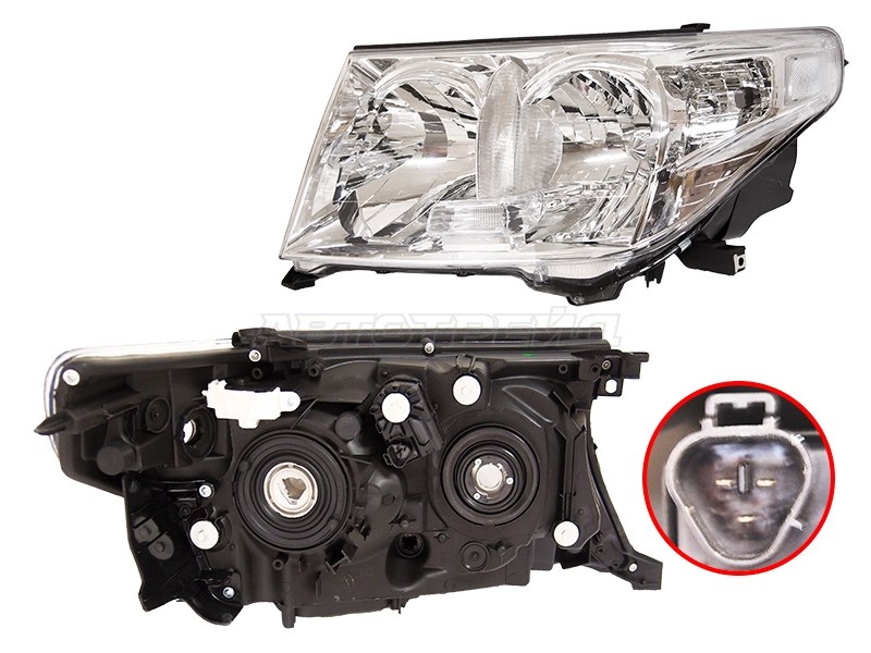 Фара Toyota Land Cruiser (J200) 07-12 (Слева / Галоген / С электрокорректором)