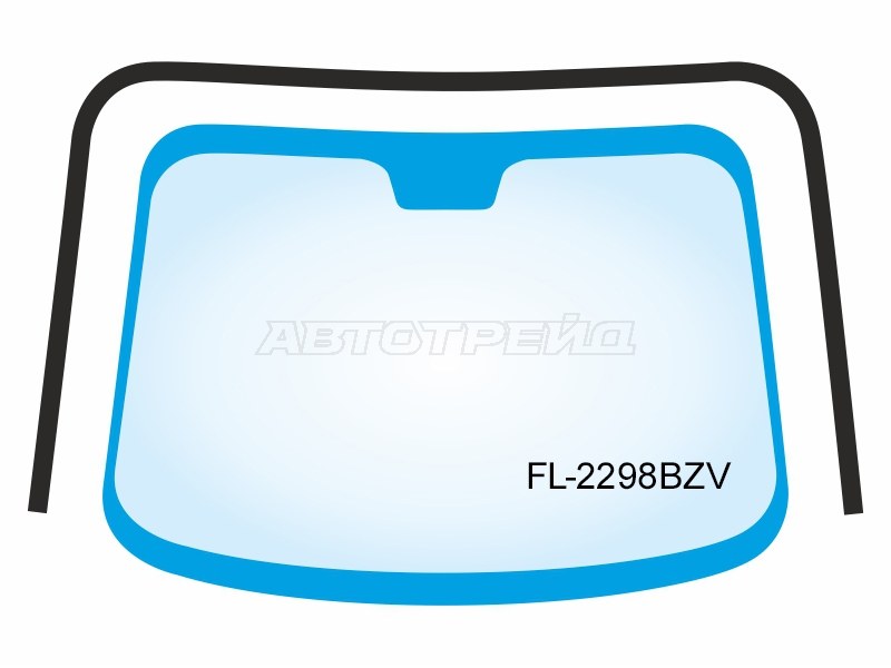 Молдинг лобового стекла (П-образный) Toyota Corolla (E120) 00-07 / Corolla Fielder 00-06