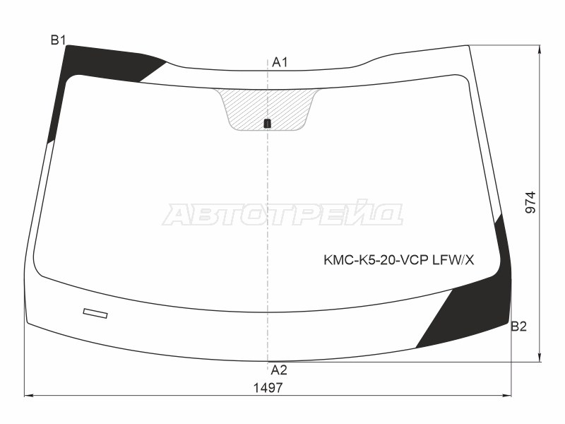 Стекло лобовое Kia K5 19-
