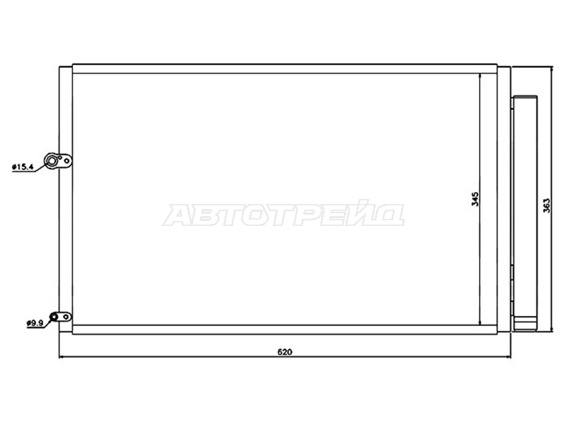Радиатор кондиционера Toyota Prius (NHW20) 03-11
