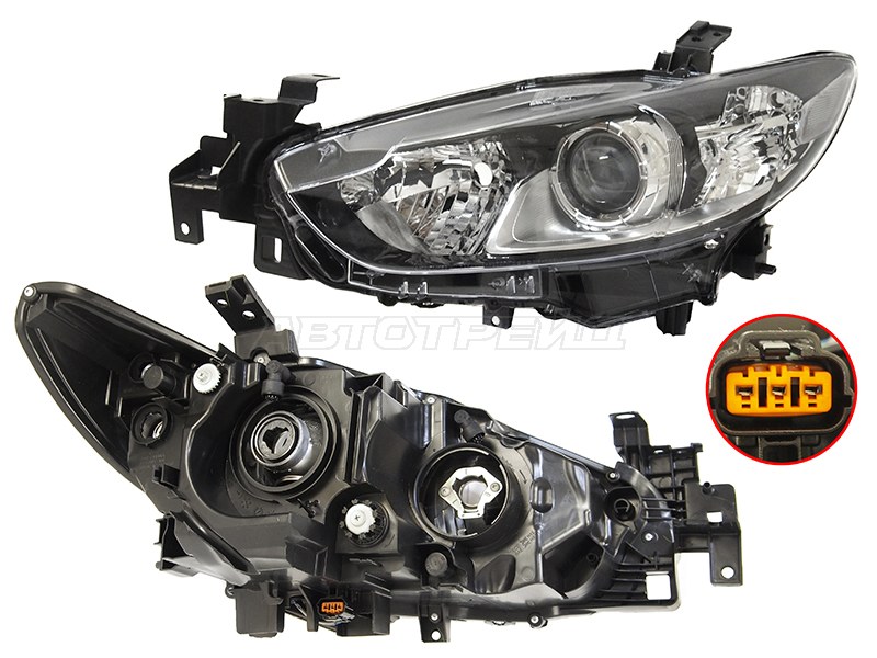 Фара Mazda 6 12-15 / Atenza 12-14 (Слева / Галоген / Универсальная регулировка)