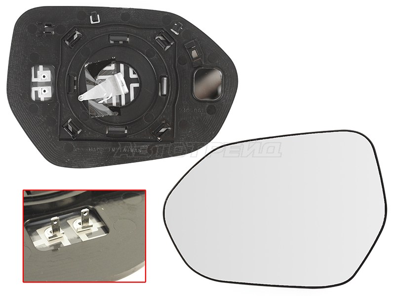 Полотно зеркала Toyota Camry Europe / Russia (XV70) 17-22 (Слева / Обогрев / сферическое)
