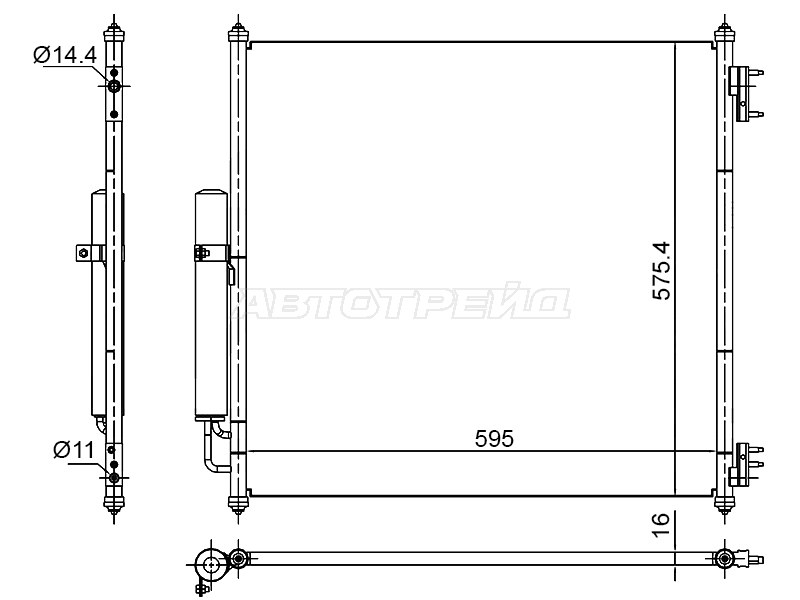 Радиатор кондиционера Land Rover Discovery 16-20 / Range Rover 12-22