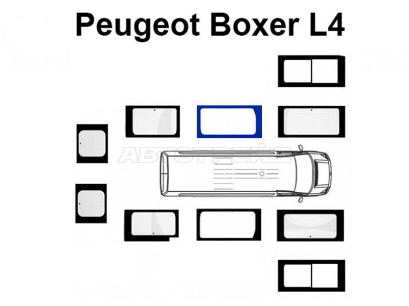 Стекло кузова боковое (не опускное) (Слева / Цвет зеленый) Peugeot Boxer 06- / Citroen Jumper 06-