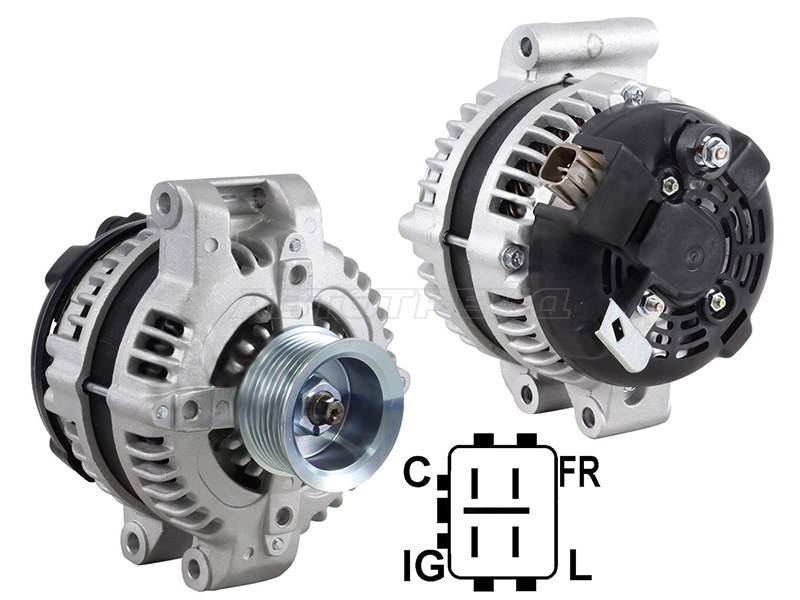 Генератор Honda Accord 02-08 / CR-V 06-12 (K20Z2 / K20A6 / K24A 12V 100A)