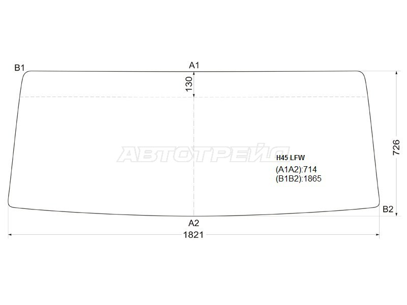 Стекло лобовое (широкая кабина) Dongfeng 1062 05- / 1064 05-19