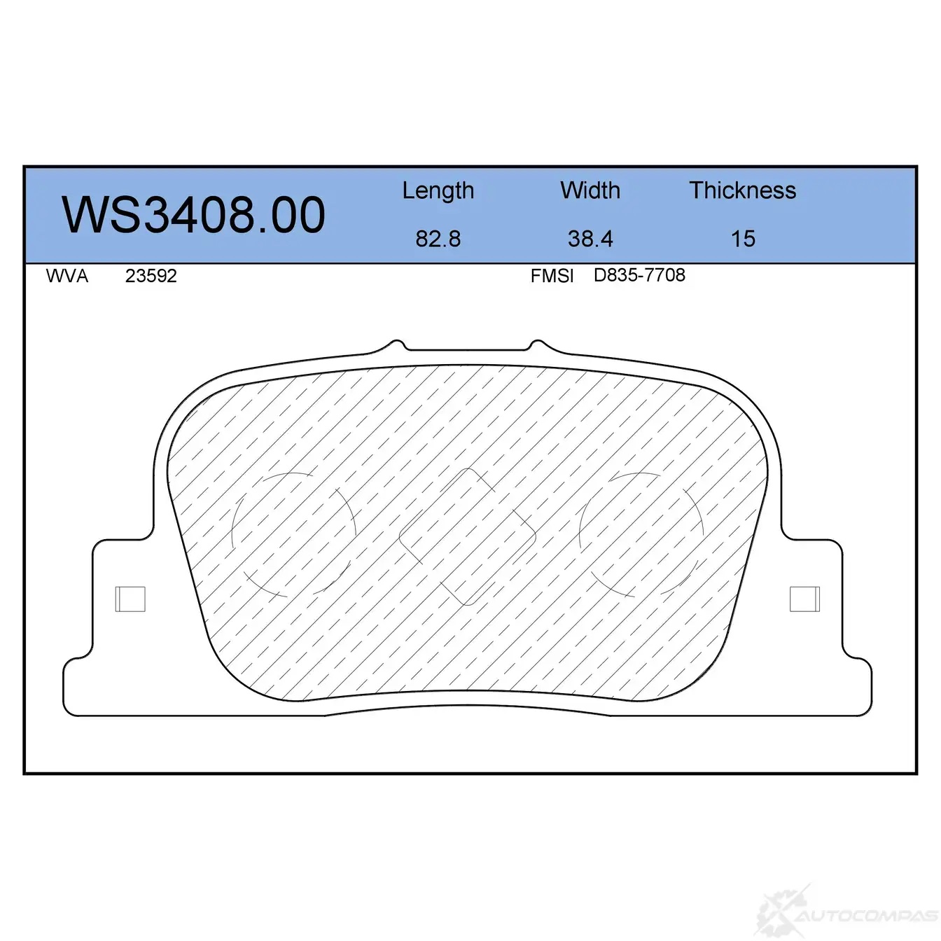 JEENICE WS340800 — Колодки тормозные дисковые · зад