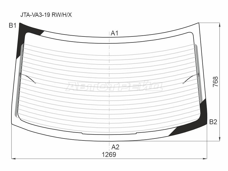 Стекло заднее (Цвет зеленый / Обогрев / 4D SED) JETTA VA3 19-