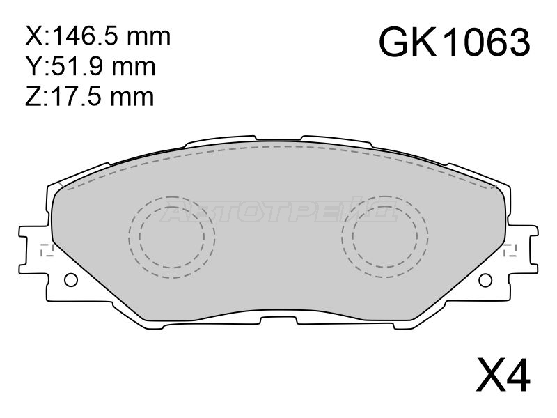 CKT-49 Колодки тормозные дисковые · перед