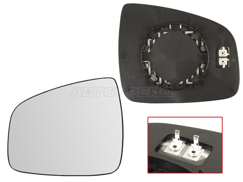 Полотно зеркала LADA Largus 12-21 / Renault Duster 10-21 (Слева / Обогрев / сферическое)