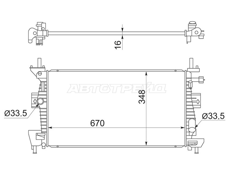 Радиатор Ford Focus 10-19 / C-MAX 10-19