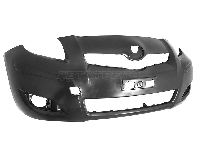 Бампер передний Toyota Vitz 07-10 / Yaris 08-13 (Под ПТФ / С отверстием под крюк)