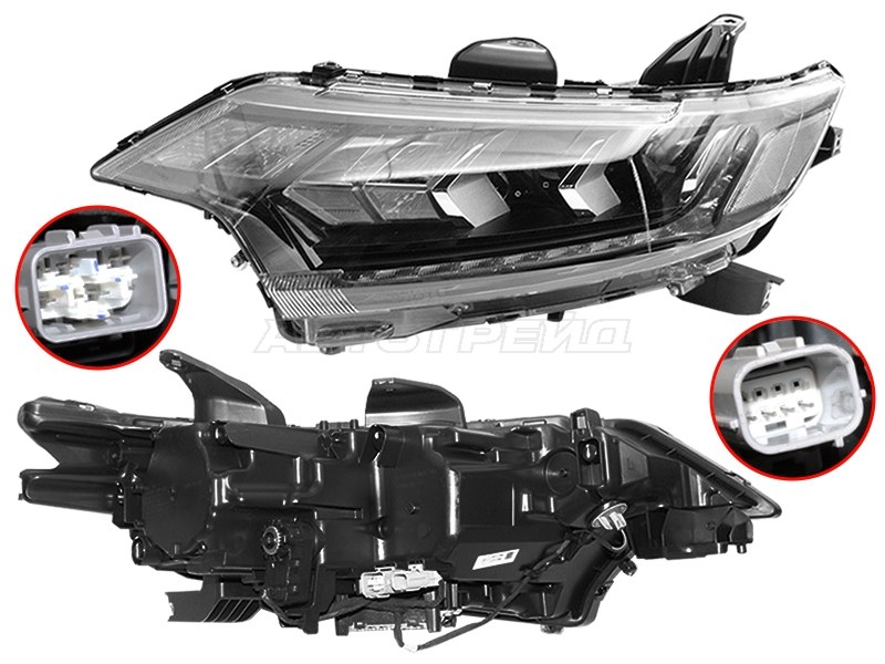 Фара Mitsubishi Outlander 18-22 (Слева / LED / ДХО / С электрокорректором)
