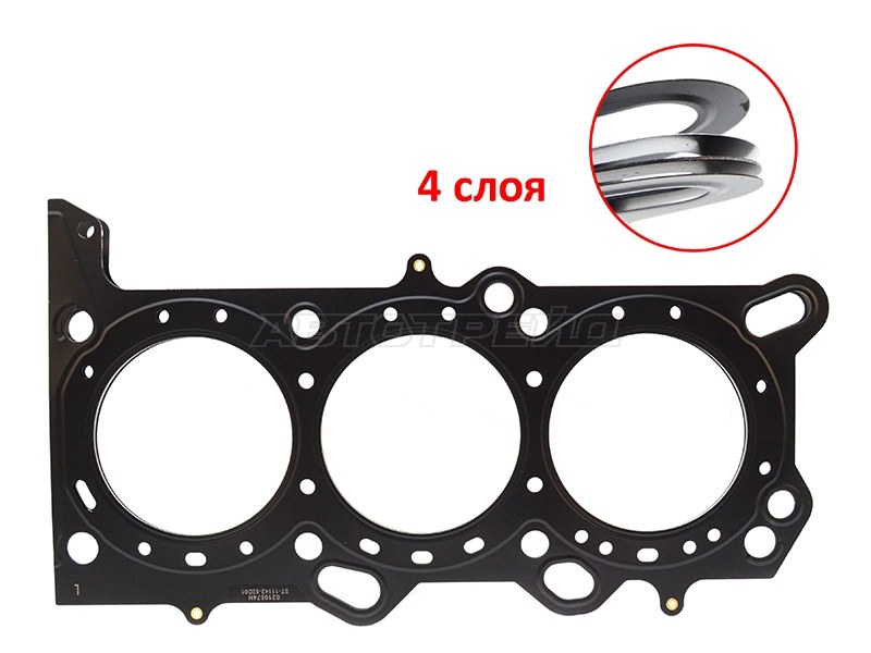 Прокладка головки блока цилиндров Suzuki Escudo 05-08 / Grand Vitara 05-12 H27A (Металл)