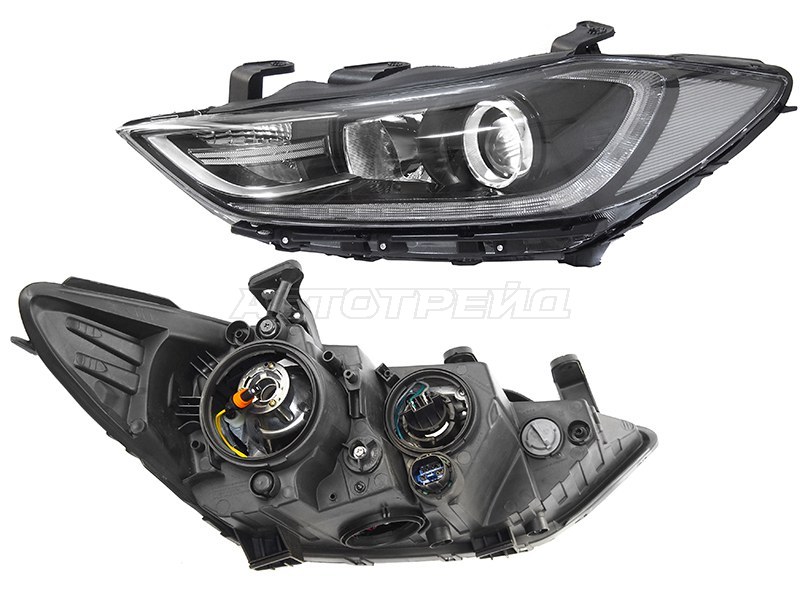 Фара Hyundai Elantra 15-19 (Слева / Галоген / ДХО / под электрокорректор)