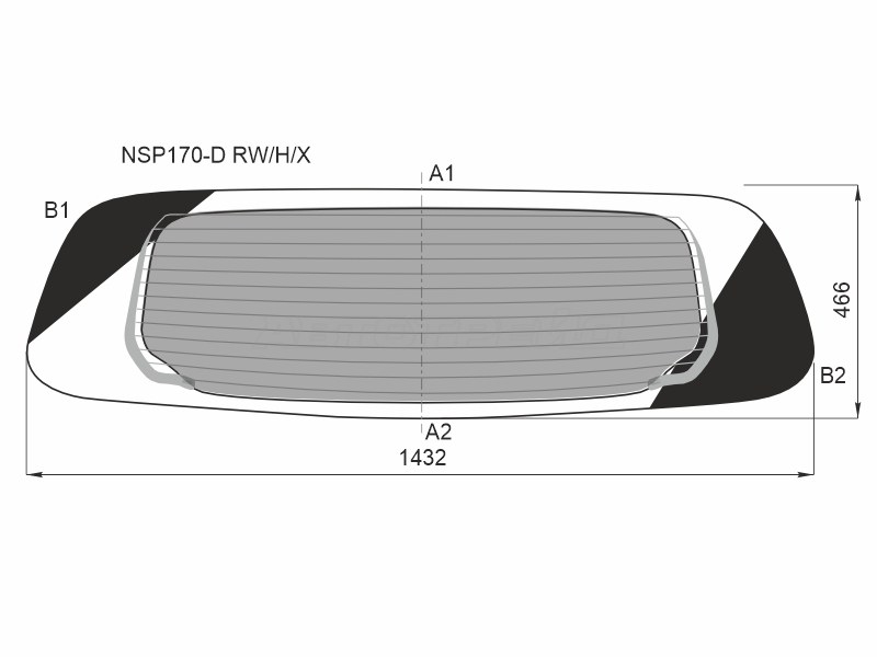 Стекло заднее (Затемненное / Обогрев) Toyota Sienta 15-22
