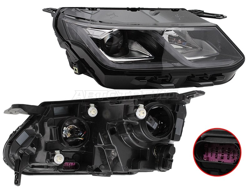 Фара Geely Coolray 18-24 / Belgee X50 23- (Справа / Галоген / ДХО / С электрокорректором)
