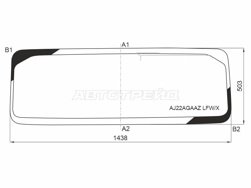 Стекло лобовое (Антенна) Jeep Wrangler 17-22