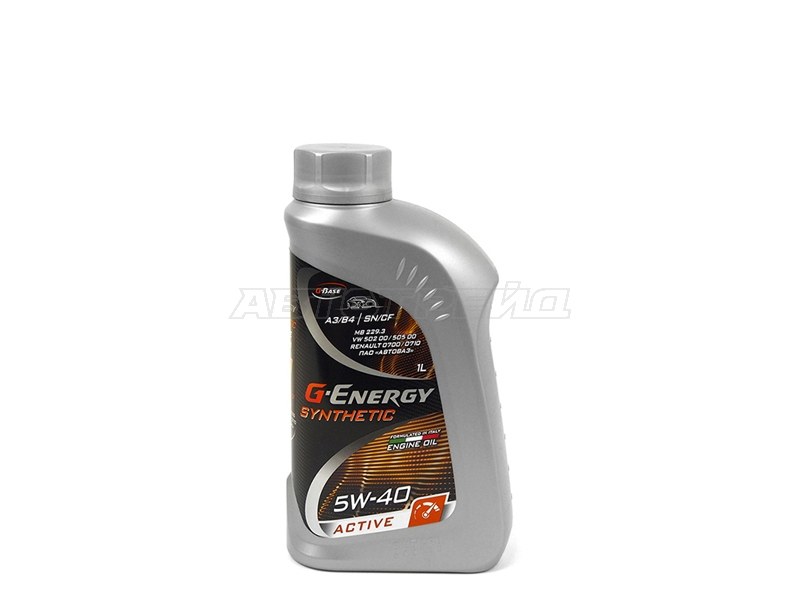 Масло моторное синтетическое G-Energy Synthetic Active 5W-40 SN / CF, A3 / B4 1л
