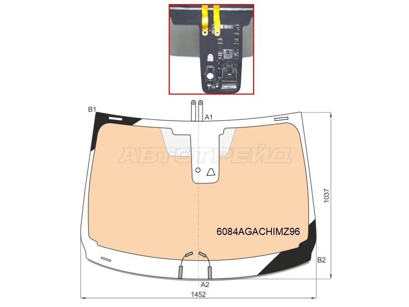Стекло лобовое (Обогрев полный / Камера / Датчик дождя / Молдинг) Nissan Qashqai 13-22