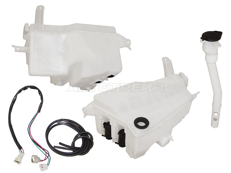 Бачок омывателя Toyota Land Cruiser (J100) 98-07 / Lexus LX 98-02 (Насос омывателя / Под омыватели фар / С горловиной)