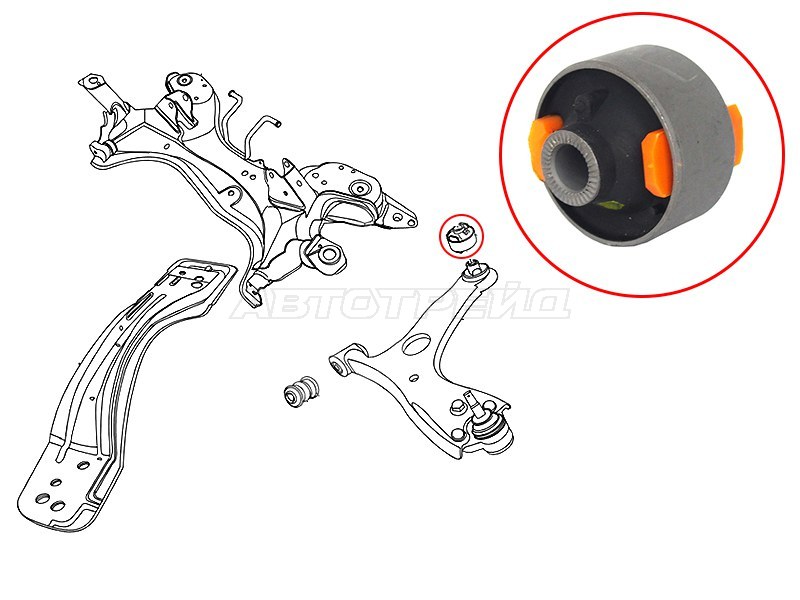 Сайлентблок рычага Chery Tiggo 4 17-19 / Tiggo T11 05-16