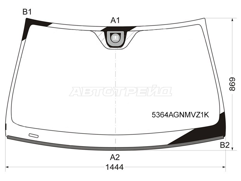 Стекло лобовое (Датчик дождя / Молдинг) Mercedes-Benz C-Class 07-15