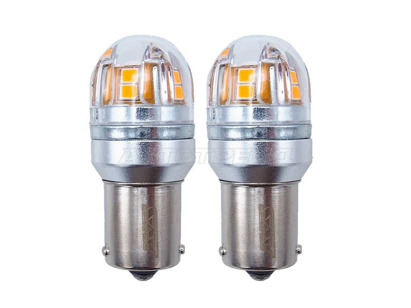 Лампа (PY21W / LED / Комплект / 12В 2.5Вт 200Лм Canbus Оранжевая)