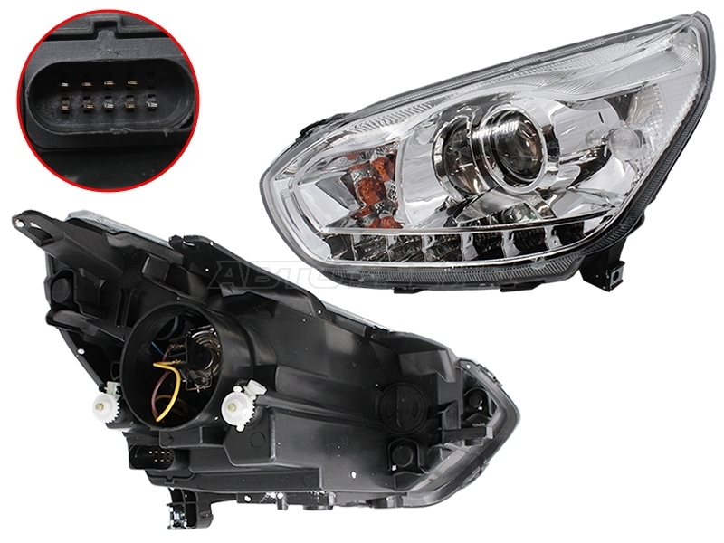 Фара Chery Tiggo T11 13-16 (Слева / Галоген / ДХО / Ручная регулировка)