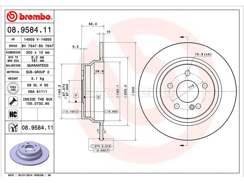Диск тормозной UV Coated · зад
