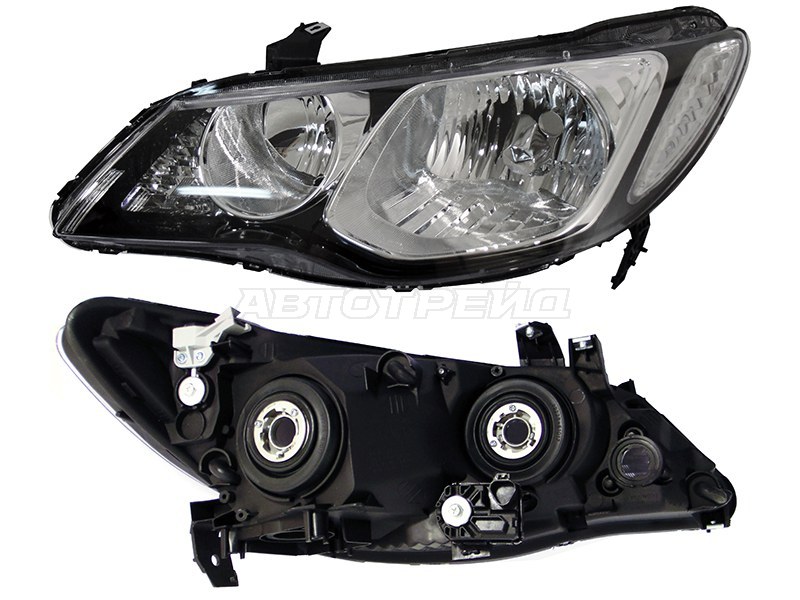 Фара Honda Civic 05-12 (Слева / Галоген / под электрокорректор / 4D SED)