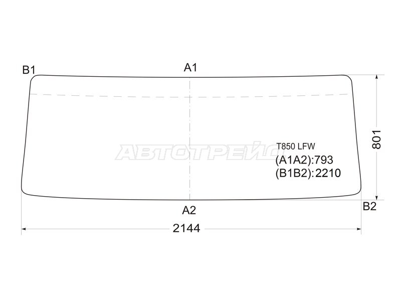 Стекло лобовое FAW 3252 08-19 / Mitsubishi Fuso Great 84-96